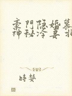 豪门隐婚慕少的神秘冷妻 北川云上锦封面