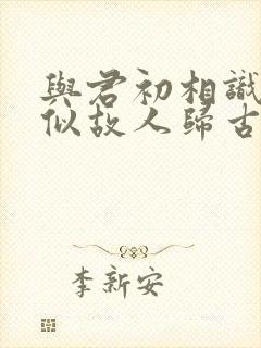 与君初相识,恰似故人归古诗