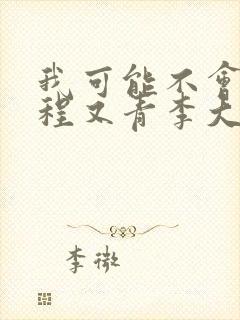 我可能不会爱你程又青李大仁