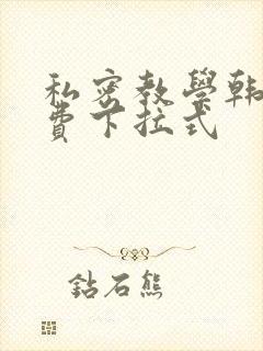 私密教学韩漫免费下拉式