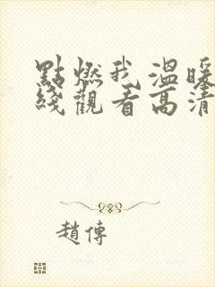 点燃我温暖你在线观看高清免费