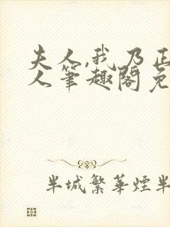 夫人,我乃正经人笔趣阁免费阅读