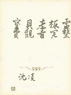 宝贝老板电影免费观看完整版国语封面