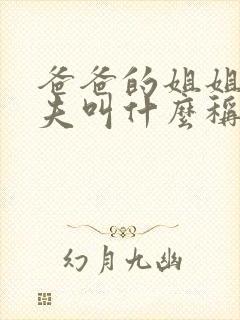 爸爸的姐姐的丈夫叫什么称呼封面