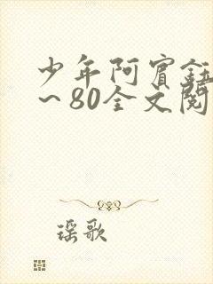 少年阿宾钰慧1～80全文阅读目录