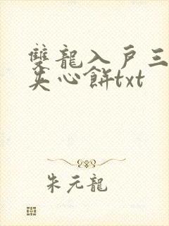 双龙入户三人行夹心饼txt