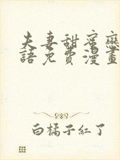 夫妻甜蜜恋爱物语免费漫画完整