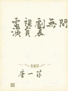 电视剧无间全部演员表封面