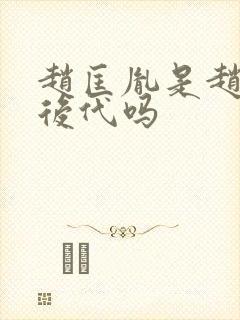 赵匡胤是赵云的后代吗