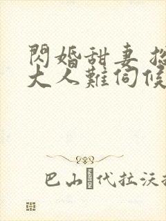 闪婚甜妻 总裁大人难伺候