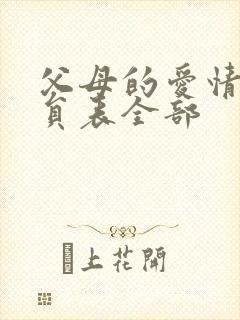 父母的爱情的演员表全部封面