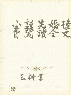 小说先婚后爱免费阅读全文