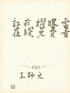 许我耀眼电视剧在线免费看封面