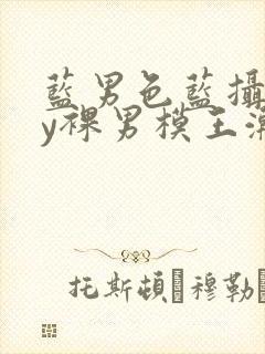 蓝男色蓝摄gay裸男模王瀚