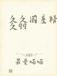 久久国产精品久久99封面