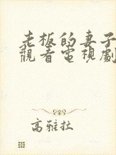 老板的妻子免费观看电视剧中文版封面