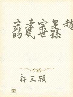 宋孝宗是赵匡胤的几世孙