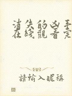 消失的凶手网剧在线观看完整版免费高清