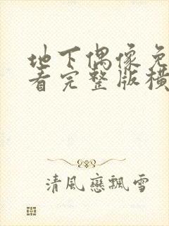 地下偶像免费观看完整版横风动漫