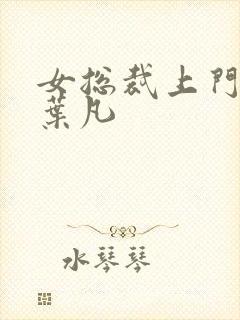 女总裁上门女婿叶凡