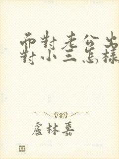 面对老公出轨面对小三怎样处理