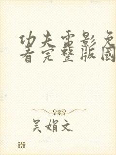 功夫电影免费观看完整版国语高清下载封面