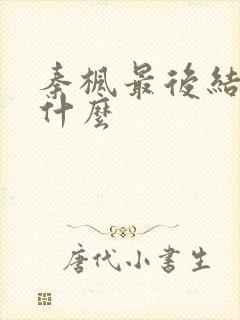 秦枫最后结局是什么