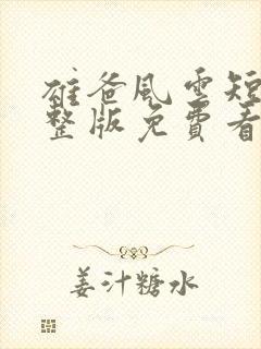 雄爸风云短剧完整版免费看