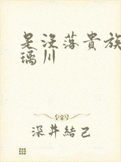 是没落贵族的琉璃川封面