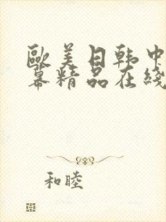 欧美日韩中文字幕精品在线