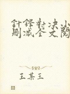 针锋对决小说未删减全文阅读