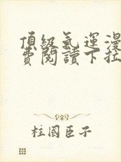 顶级气运漫画免费阅读下拉式