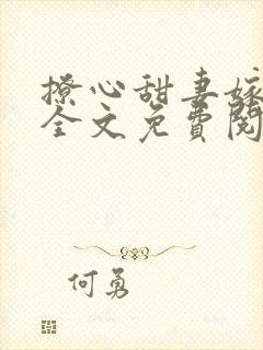 撩心甜妻嫁进门全文免费阅读正版