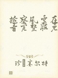 检察风云在线观看完整版免费高清电影封面