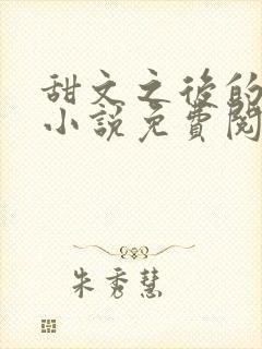 甜文之后的结局小说免费阅读