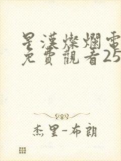 星汉灿烂电视剧免费观看25集