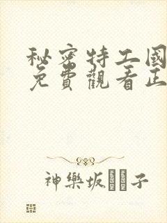 秘密特工国语版免费观看正版