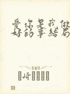 爱你是我做过最好的事结局