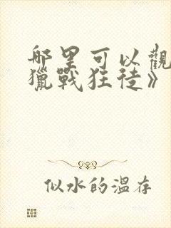 哪里可以观看《猎战狂徒》?