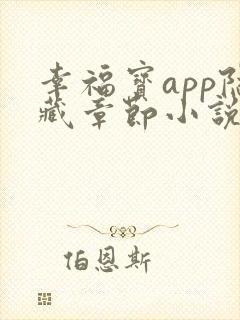 幸福宝app隐藏章节小说