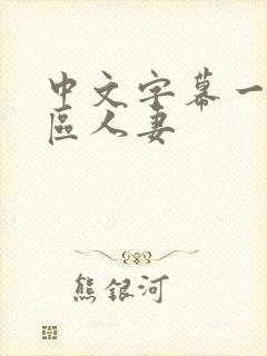 中文字幕一区三区人妻