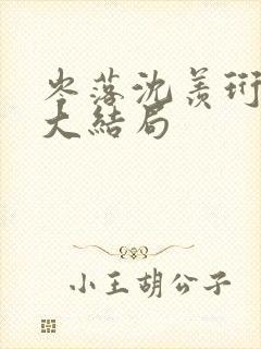 岑落沈羡珩番外大结局封面