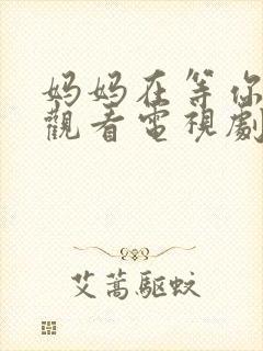 妈妈在等你免费观看电视剧封面