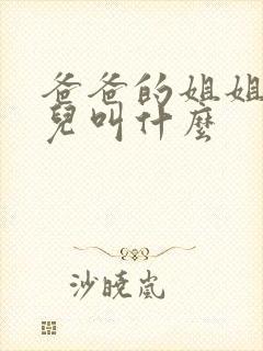 爸爸的姐姐的女儿叫什么