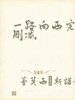 一路向西完整未删减