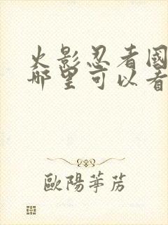 火影忍者国语版哪里可以看