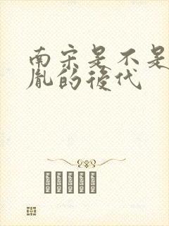 南宋是不是赵匡胤的后代