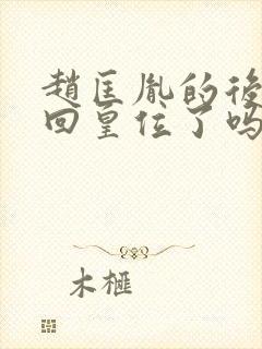 赵匡胤的后代拿回皇位了吗