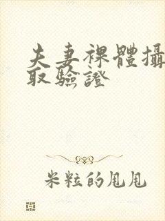 夫妻裸体摄影寝取验证封面