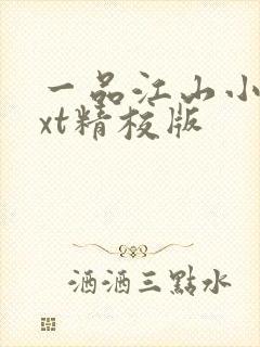 一品江山小说txt精校版